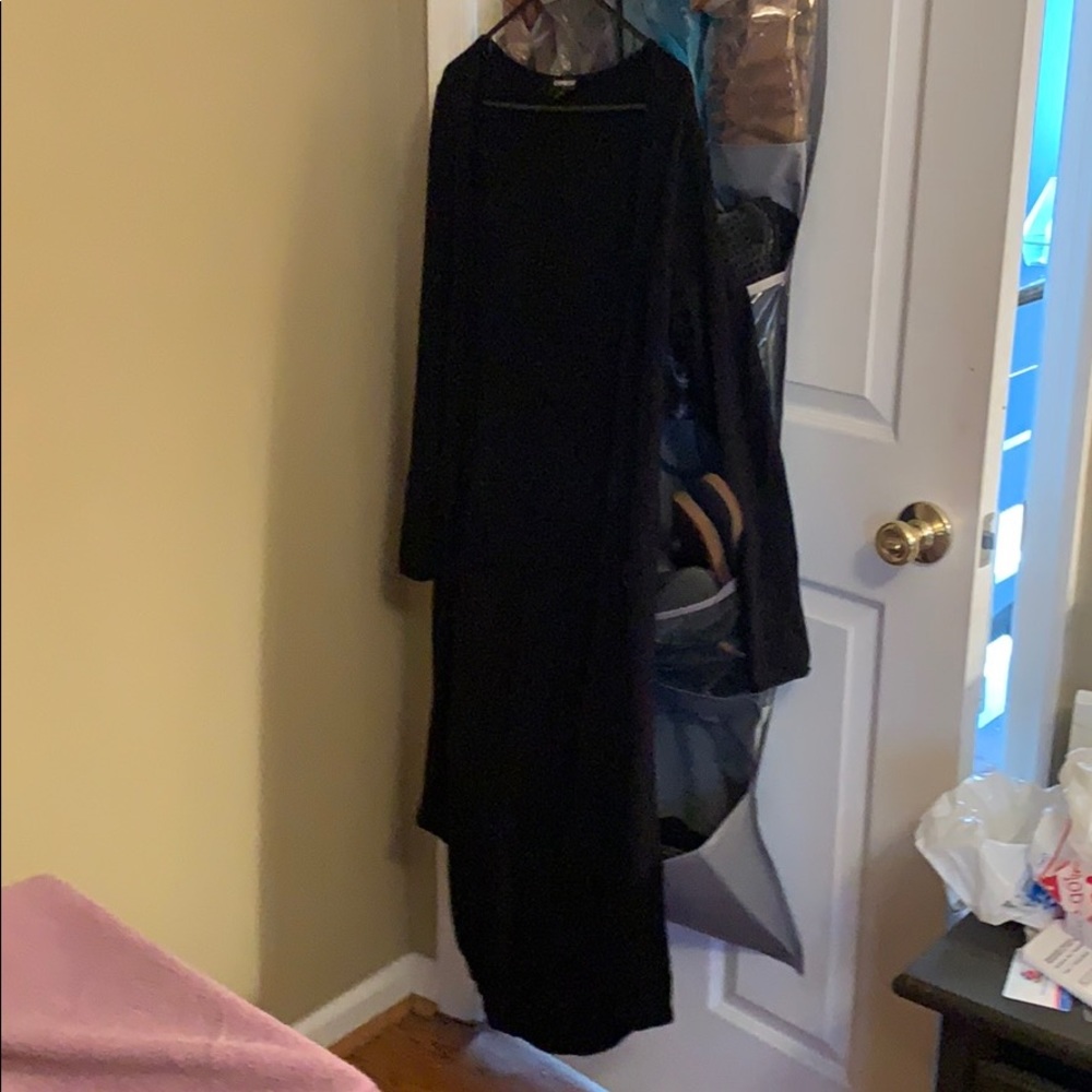 Black long express cardigan